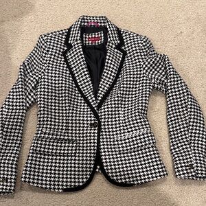 Merona Black and White Houndstooth Blazer